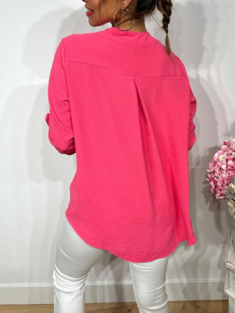 Camisa Fluida FLOSSIE Rosa Flúor HEVE