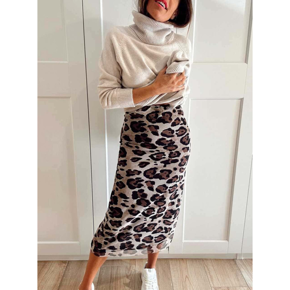 Falda Tul Estampado Print TAYMEERA 05 HEVE Falda Tul Estampado Print TAYMEERA 05 HEVE
