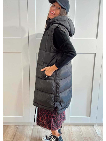 Chaleco Acolchado Capucha WOWSER Negro HEVE