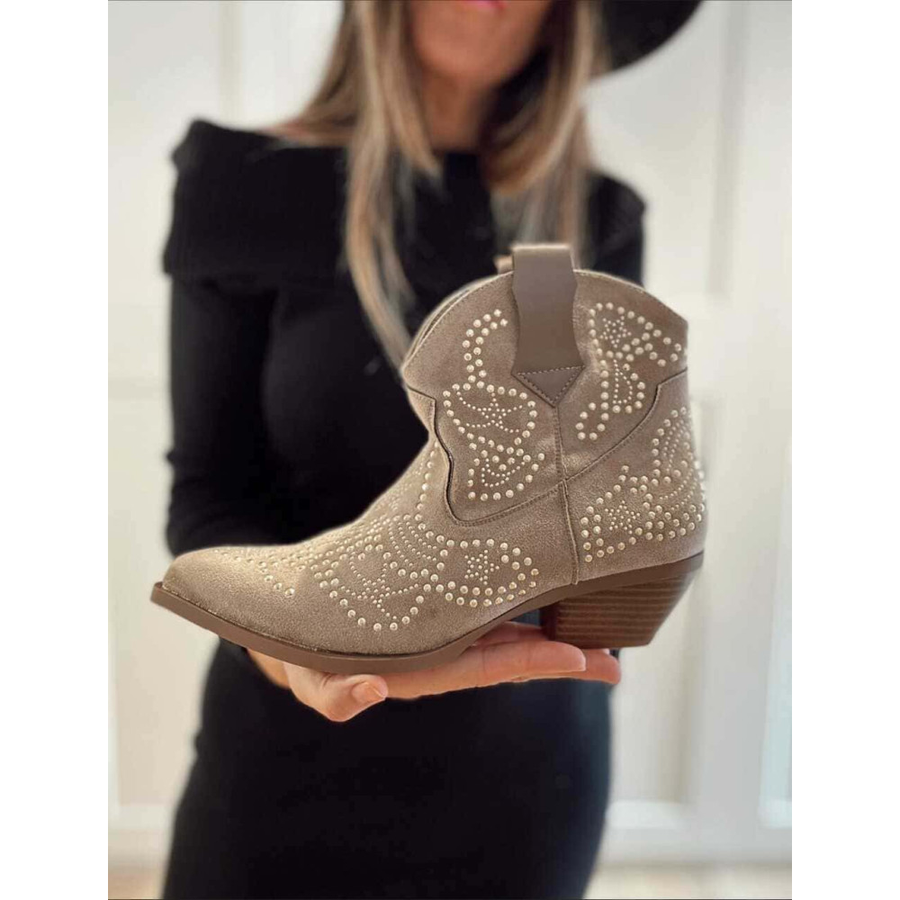 Botín Campero Strass WALDOR Taupe HEVE Botín Campero Strass WALDOR Taupe HEVE