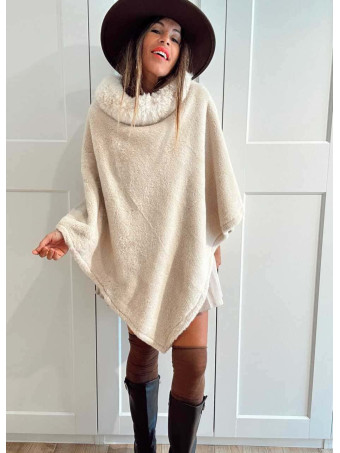 Poncho Pelo WHARMBY Beige HEVE