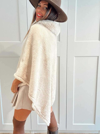 Poncho Pelo WHARMBY Beige HEVE