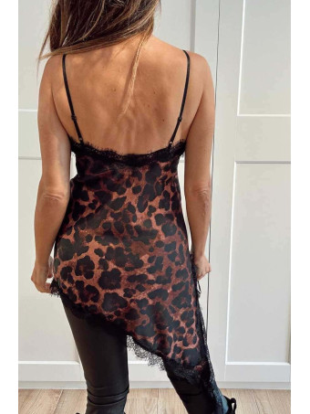 Vestido Lencero Print EONELA Marrón HEVE