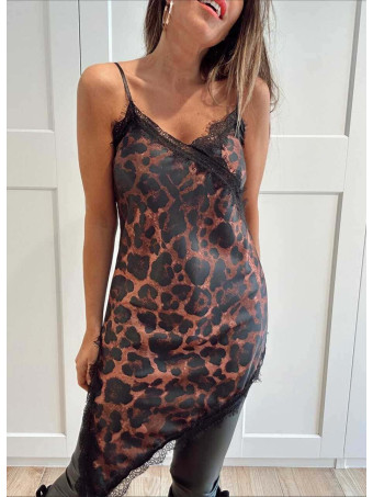 Vestido Lencero Print EONELA Marrón HEVE