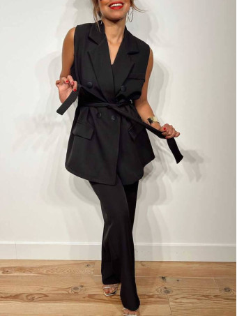 Conjunto Chaleco y Pantalón CANDYMINE Negro HEVE