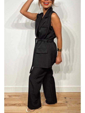 Conjunto Chaleco y Pantalón CANDYMINE Negro HEVE