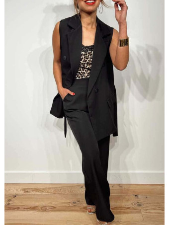 Conjunto Chaleco y Pantalón CANDYMINE Negro HEVE