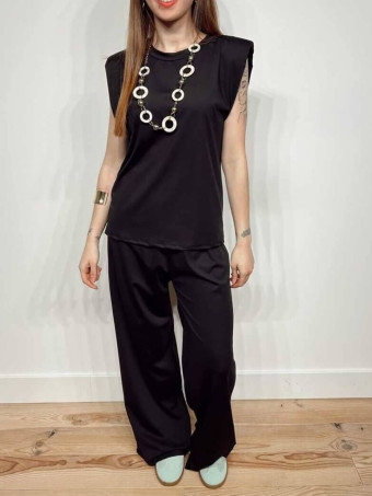 Conjunto Cuerpo y Pantalón BERALISSA Negro HEVE Conjunto Cuerpo y Pantalón BERALISSA Negro HEVE