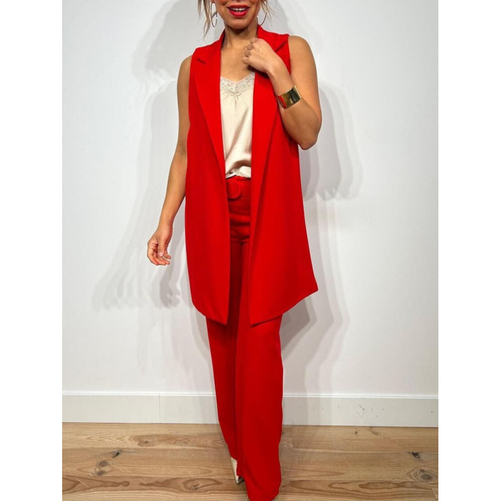 Conjunto Chaleco y Pantalón VONDER Rojo HEVE Conjunto Chaleco y Pantalón VONDER Rojo HEVE