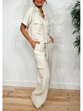 Conjunto Camisero Cargo WENCORY Beige HEVE