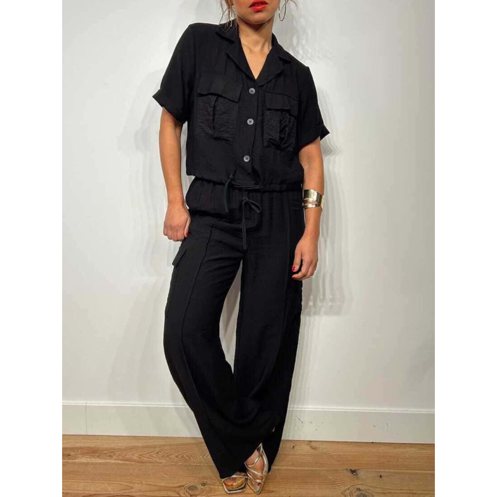 Conjunto Camisero Cargo WENCORY Negro HEVE Conjunto Camisero Cargo WENCORY Negro HEVE