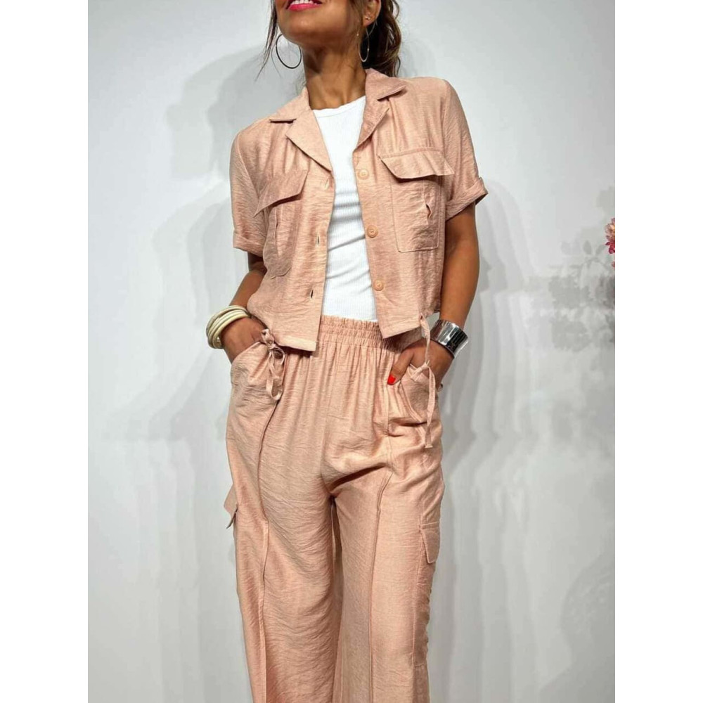 Conjunto Camisero Cargo WENCORY Nude HEVE Conjunto Camisero Cargo WENCORY Nude HEVE