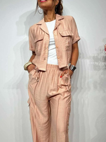 Conjunto Camisero Cargo WENCORY Nude HEVE