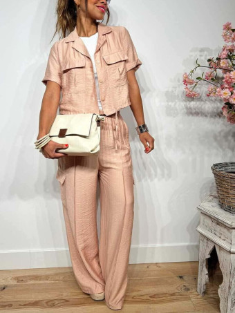 Conjunto Camisero Cargo WENCORY Nude HEVE