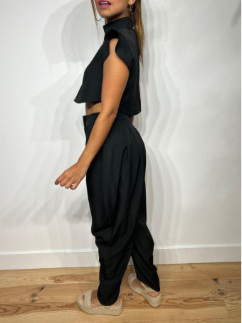 Conjunto Top y Pantalón AURAH Negro HEVE