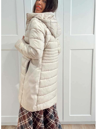Abrigo Acolchado con Capucha SORENZA Beige HEVE