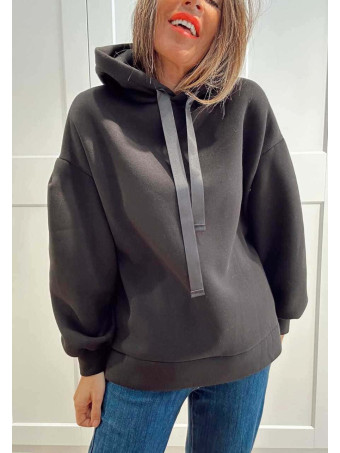 Sudadera Oversize con Capucha RIPPLEN Negro HEVE