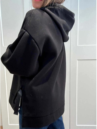 Sudadera Oversize con Capucha RIPPLEN Negro HEVE