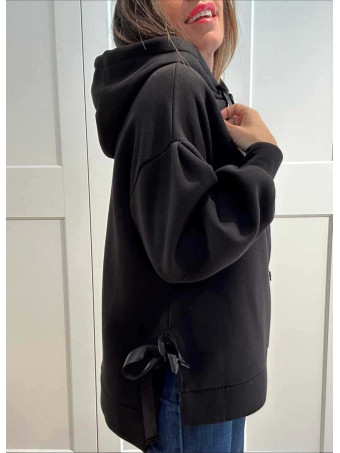 Sudadera Oversize con Capucha RIPPLEN Negro HEVE