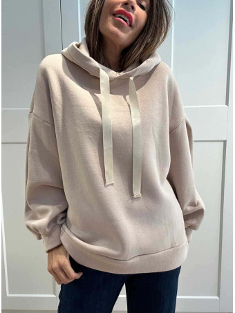 Sudadera Oversize con Capucha RIPPLEN Beige HEVE