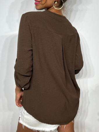 Camisa Fluida FLOSSIE Marrón HEVE