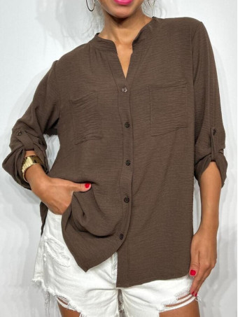 Camisa Fluida FLOSSIE Marrón HEVE