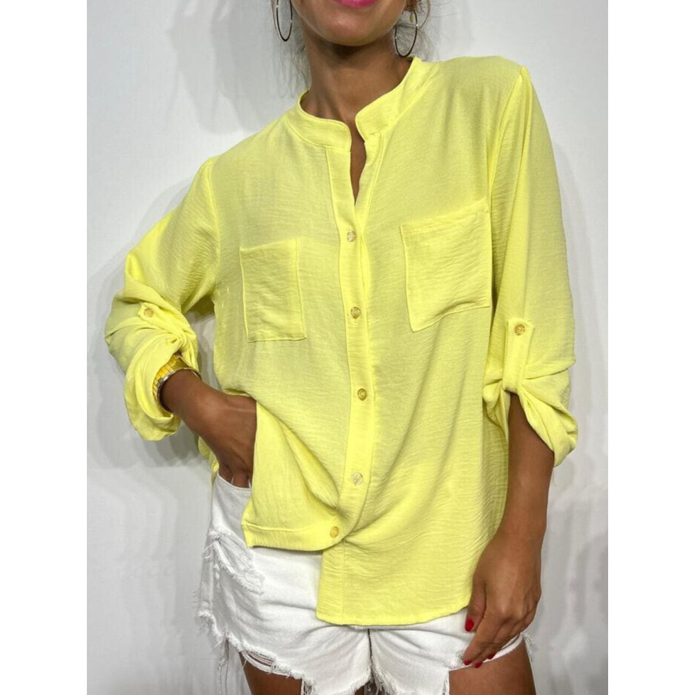 Camisa Fluida FLOSSIE Amarillo Pastel HEVE