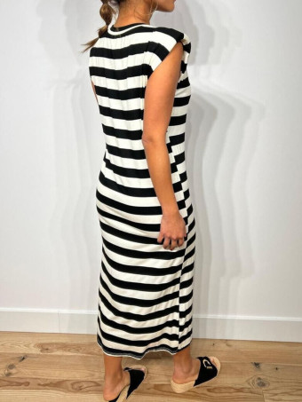 Vestido Largo Rayas COASTER Negro HEVE