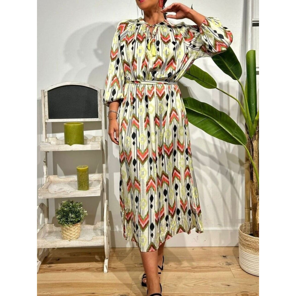 Vestido Étnico Satinado PANDEKA HEVE