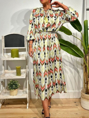 Vestido Étnico Satinado PANDEKA HEVE