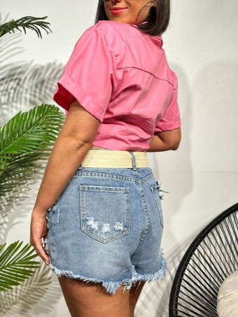 Camisa Cropped JAILYN Rosa HEVE