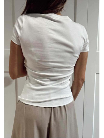 Camiseta Básica Escote Pico OLVYN Blanco HEVE
