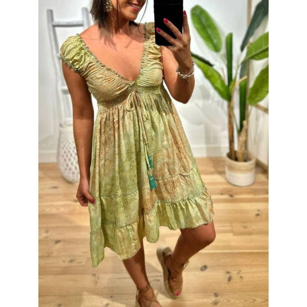 Vestido Estampado Volantes SOUGIRA 20 HEVE