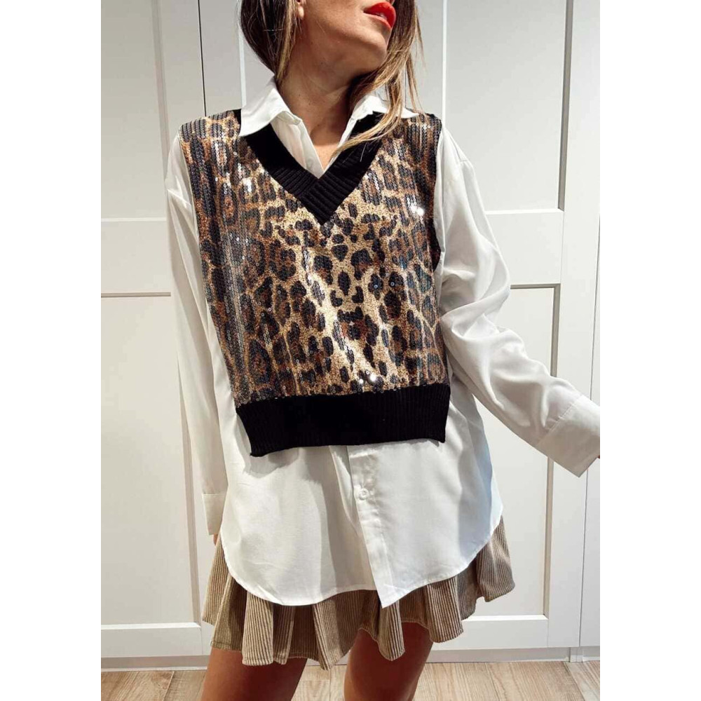 Camisa Combinada Chaleco Print HENNESSY HEVE Camisa Combinada Chaleco Print HENNESSY HEVE