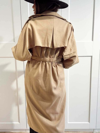 Gabardina Paño Doble Botonadura VALMOND Camel HEVE
