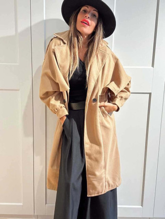 Gabardina Paño Doble Botonadura VALMOND Camel HEVE