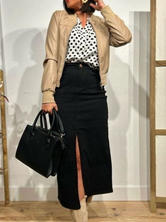 Blusa Lunares CHEKIDOT Blanco HEVE Blusa Lunares CHEKIDOT Blanco HEVE