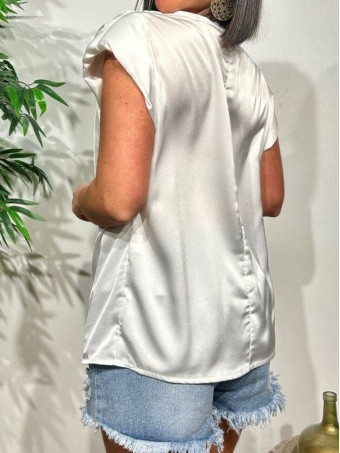 Cuerpo Satinado Drapeado SINNIKA Blanco HEVE