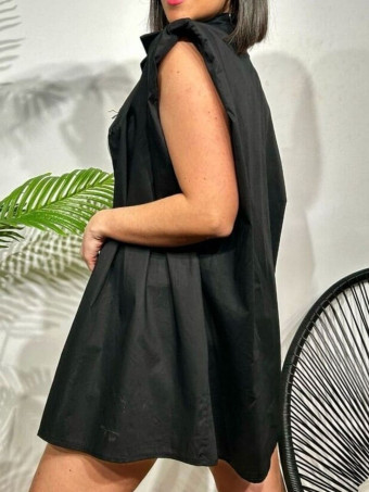 Camisa Oversize Hombreras GIAZA Negro HEVE