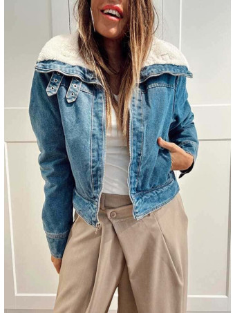 Cazadora Vaquera Borreguito VANTRA Blue Jean HEVE Cazadora Vaquera Borreguito VANTRA Blue Jean HEVE