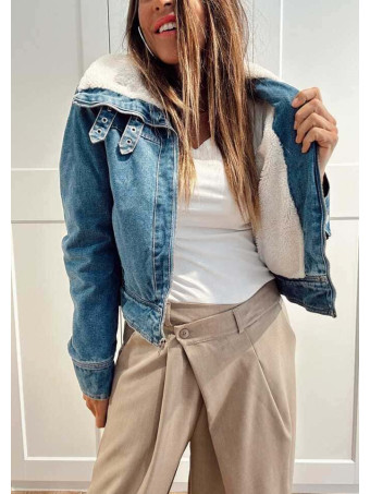 Cazadora Vaquera Borreguito VANTRA Blue Jean HEVE Cazadora Vaquera Borreguito VANTRA Blue Jean HEVE