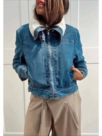 Cazadora Vaquera Borreguito VANTRA Blue Jean HEVE Cazadora Vaquera Borreguito VANTRA Blue Jean HEVE