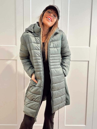 Abrigo Acolchado con Capucha SORENZA Verde HEVE
