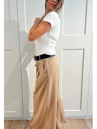Pantalón Palazzo Cinturón CHARMELLIE Tostado HEVE Pantalón Palazzo Cinturón CHARMELLIE Tostado HEVE