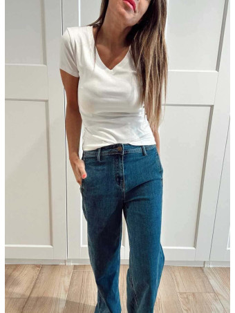 Jeans Straight Tiro Alto DORNEL HEVE