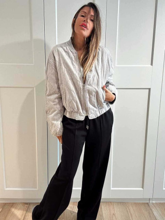 Cazadora Bomber Vaquera Ondas AVENYA Gris HEVE Cazadora Bomber Vaquera Ondas AVENYA Gris HEVE