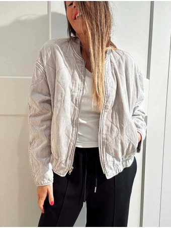 Cazadora Bomber Vaquera Ondas AVENYA Gris HEVE Cazadora Bomber Vaquera Ondas AVENYA Gris HEVE