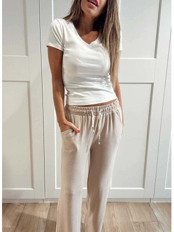 Pantalón Comfy Punto BRAYLEN Arena HEVE Pantalón Comfy Punto BRAYLEN Arena HEVE