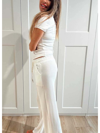 Pantalón Comfy Punto BRAYLEN Blanco HEVE Pantalón Comfy Punto BRAYLEN Blanco HEVE