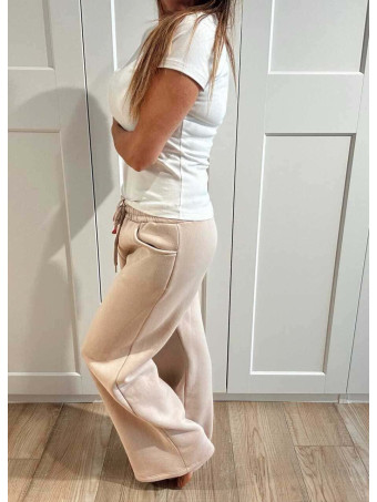 Pantalón Casual Felpa LUNZEA Beige HEVE